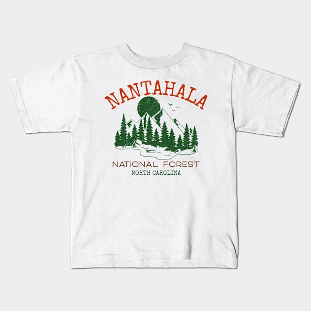 Nantahala National Forest Kids T-Shirt by Mountain Morning Graphics